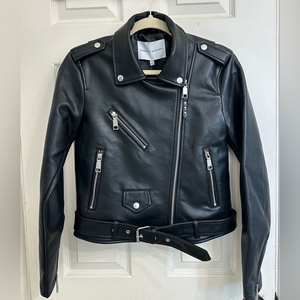 Rebecca Minkoff Faux leather Moto Jacket - Picture 1 of 9